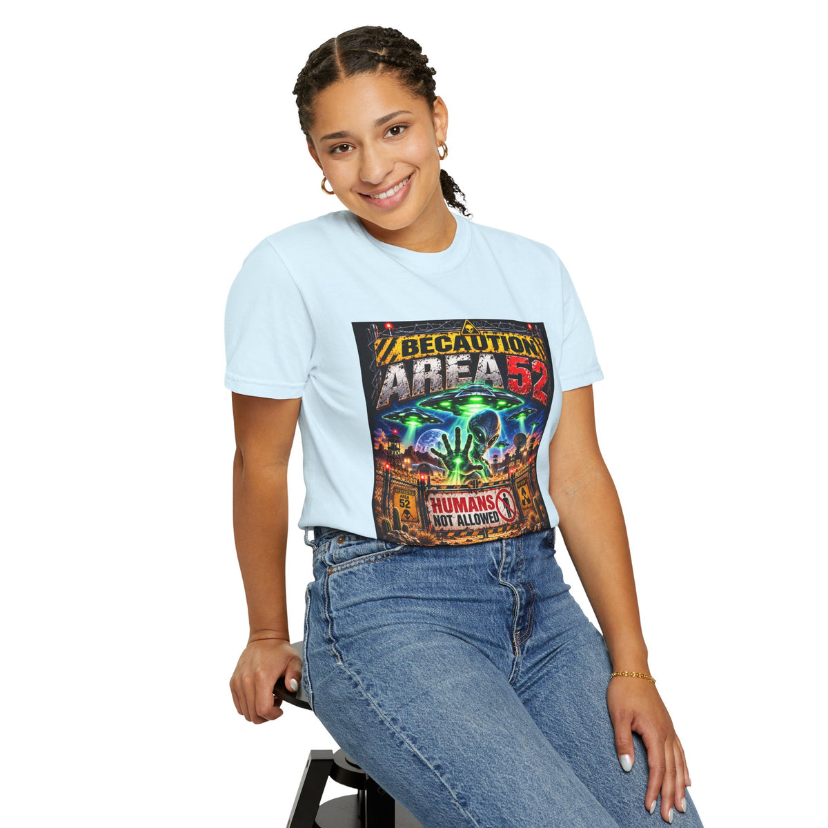 Be caution Area 52 Unisex T-shirt