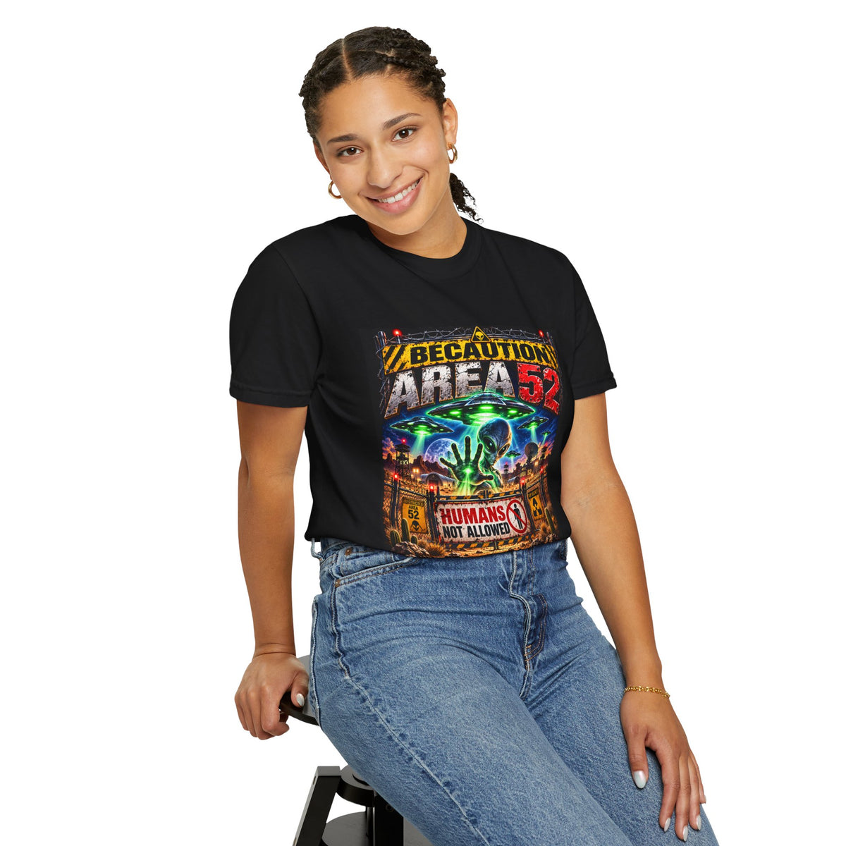 Be caution Area 52 Unisex T-shirt