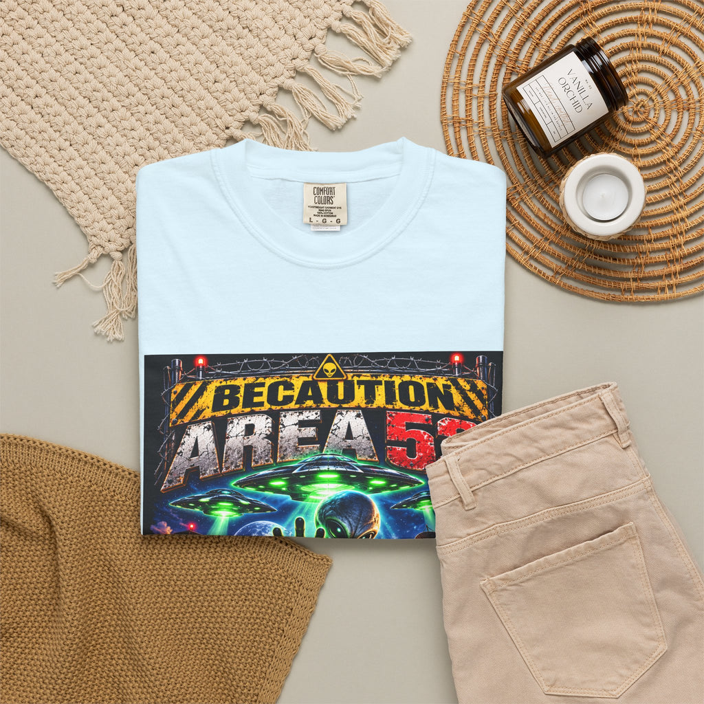 Be caution Area 52 Unisex T-shirt