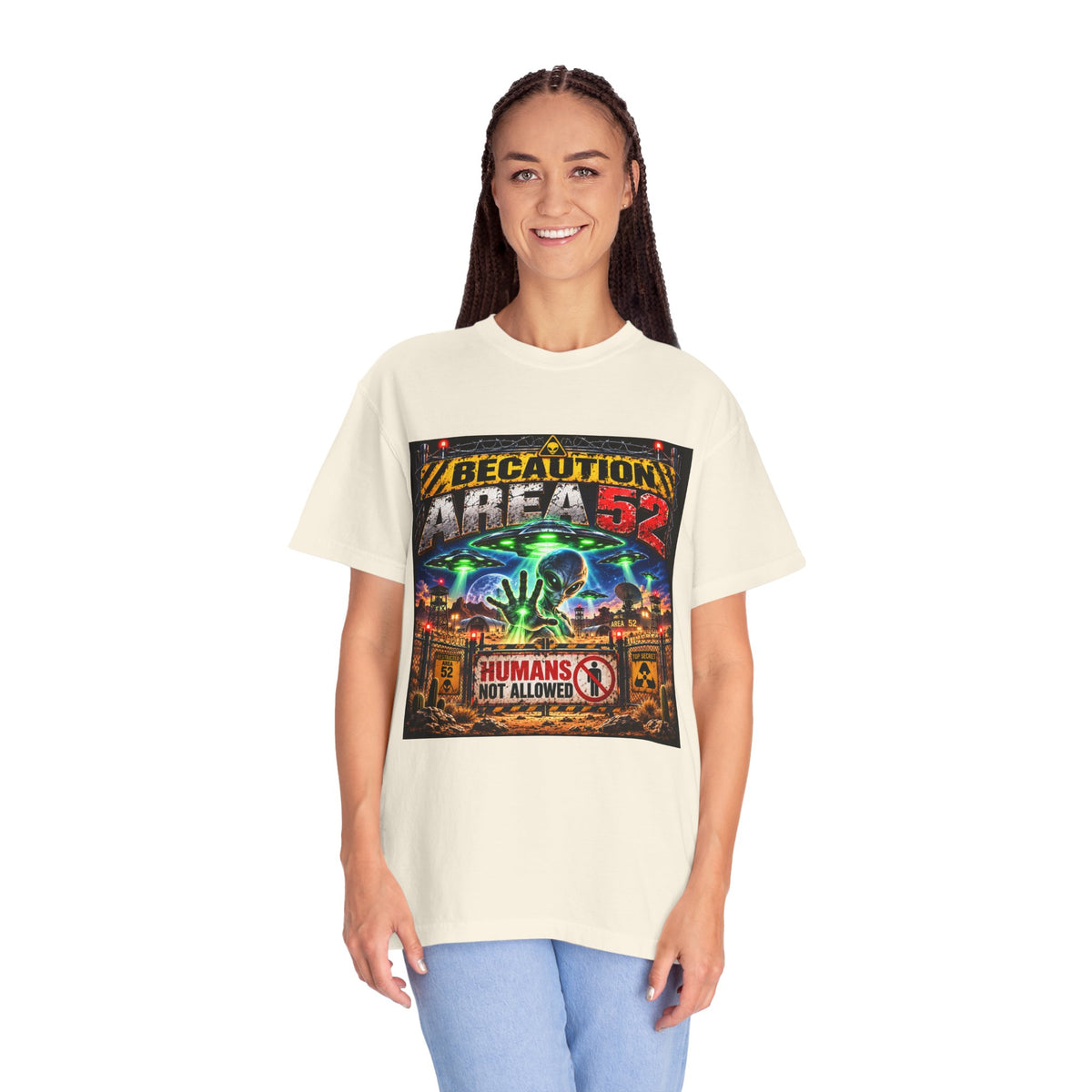 Be caution Area 52 Unisex T-shirt