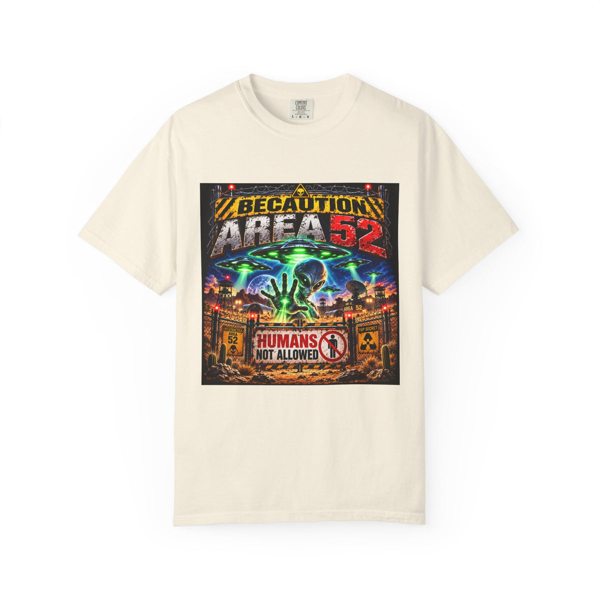Be caution Area 52 Unisex T-shirt