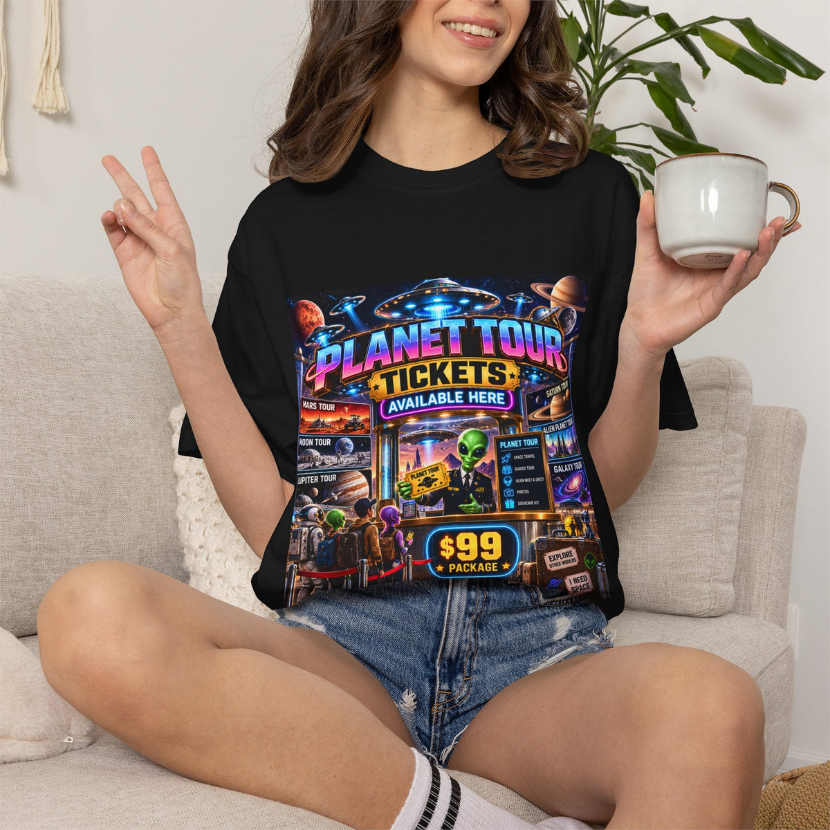Planet tour tickets available Unisex T-shirt
