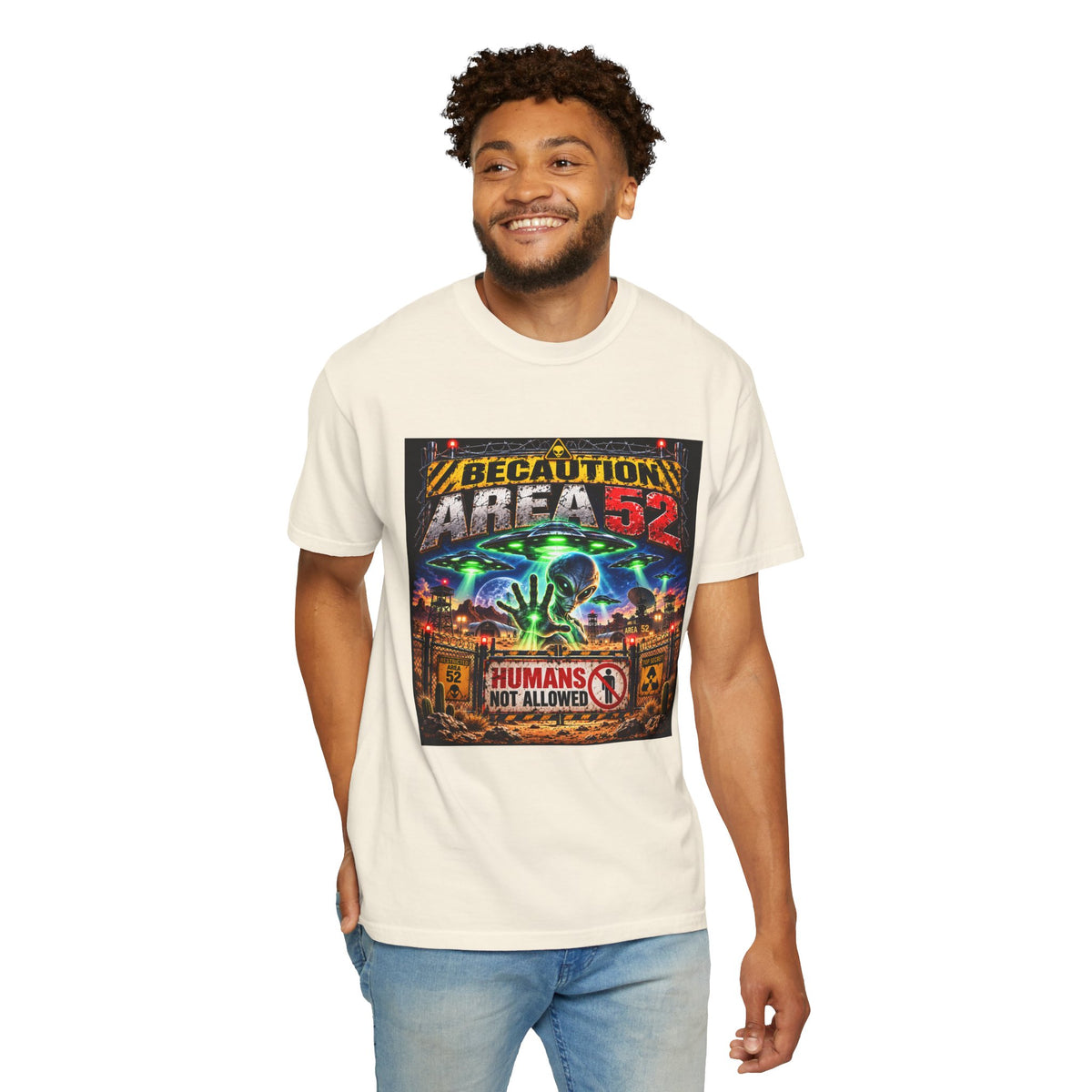 Be caution Area 52 Unisex T-shirt